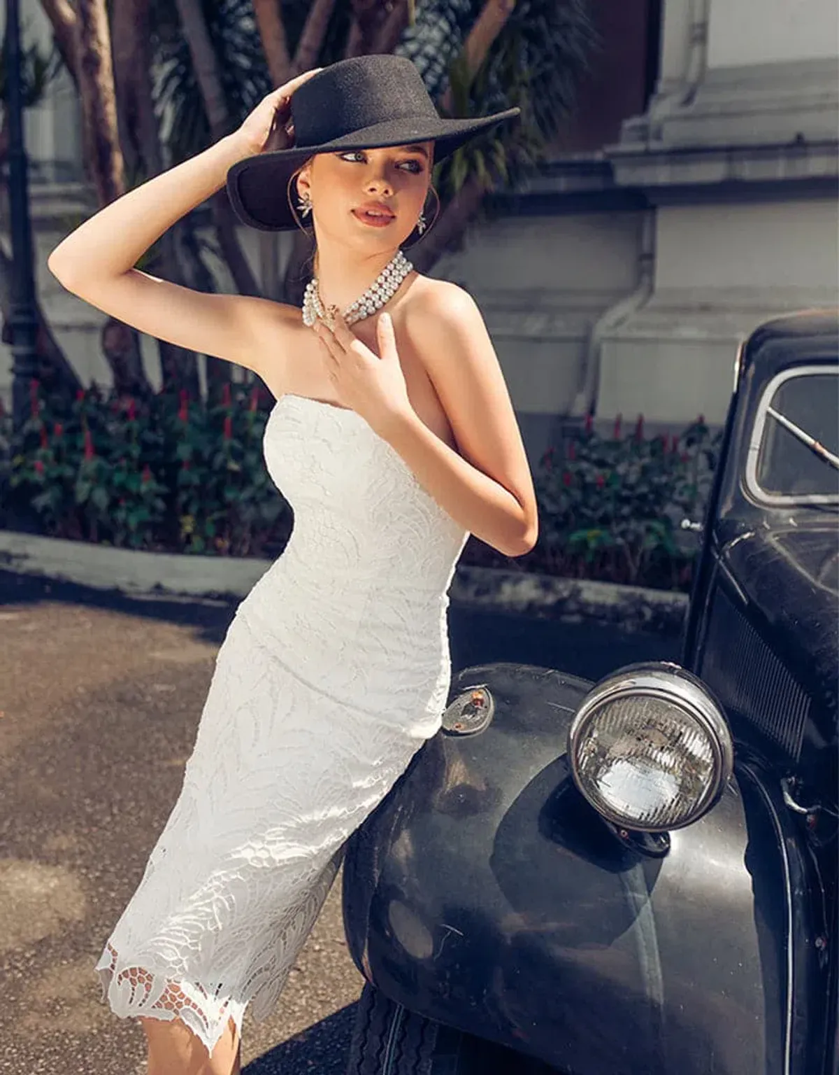 Bariano Midi Gloria Strapless White Size 6 - Image 2