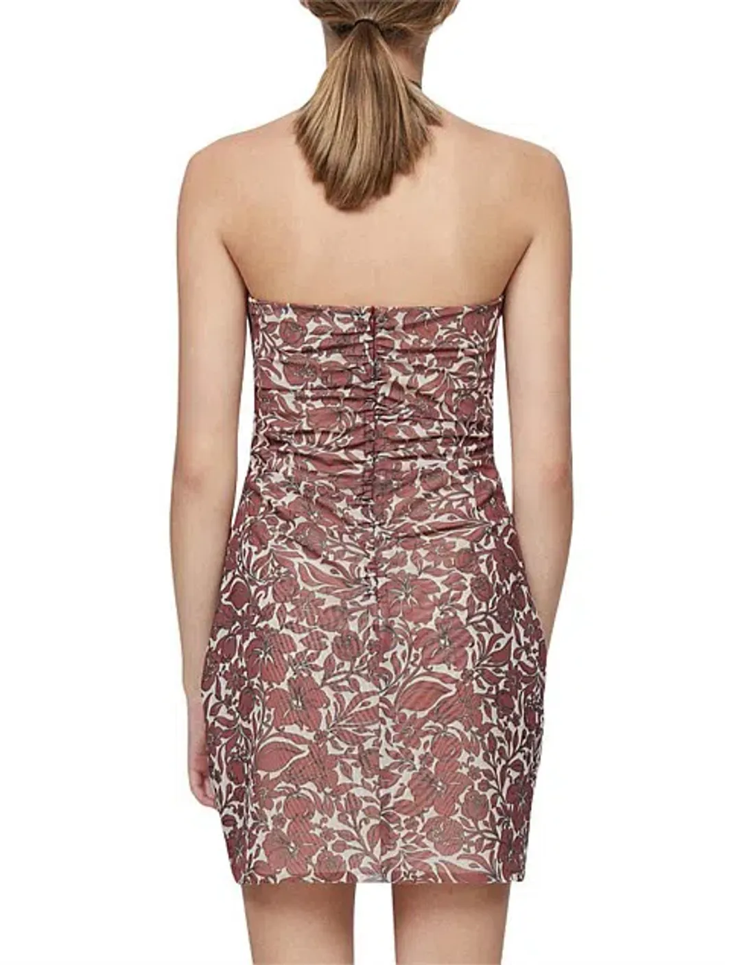 Bec & Bridge Priya Strapless Mini Dress Hibiscus Print Size 8 for rent on The Volte - main image