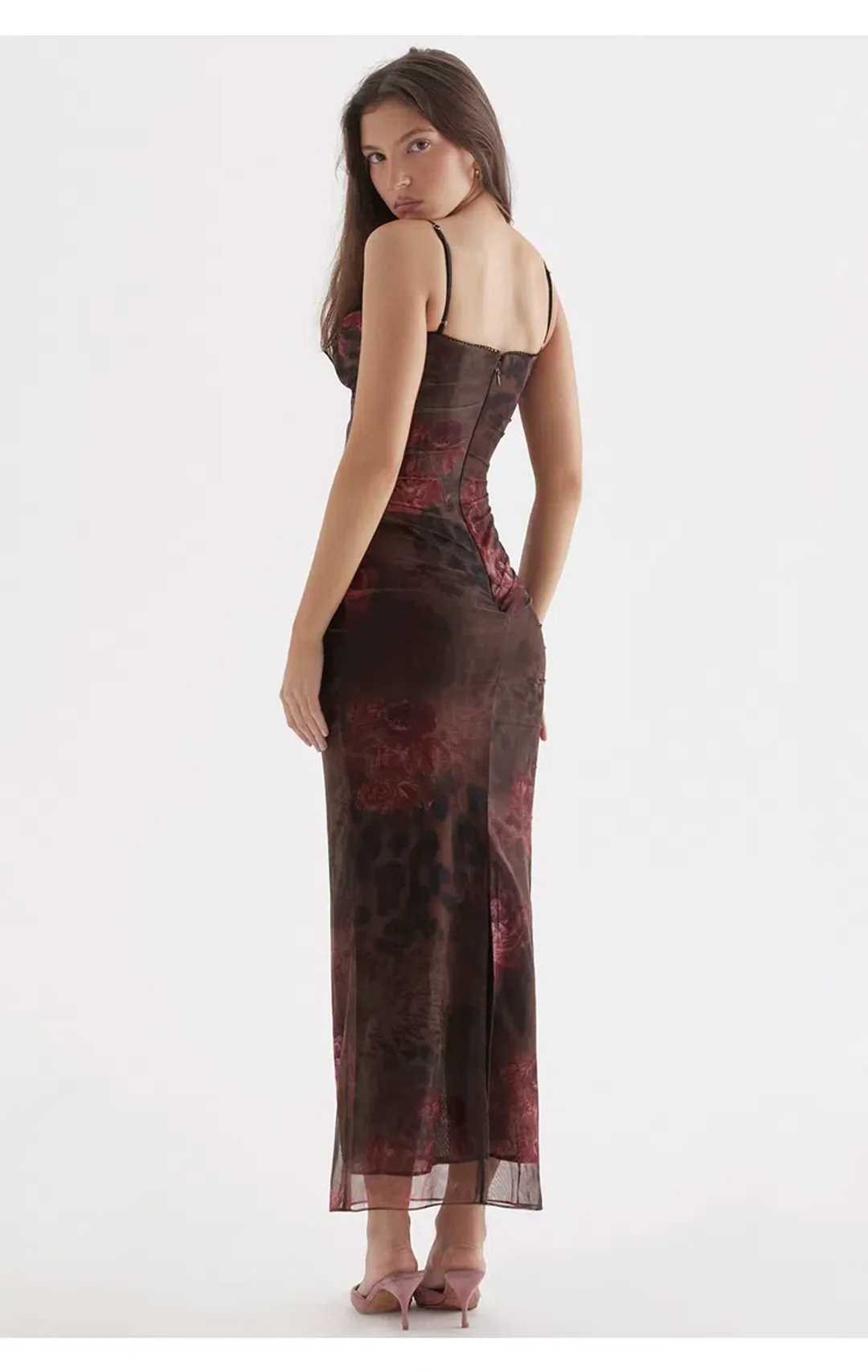 House of CB Nalini Midi Dress Floral & Leopard Print Size XL /Au 14 for rent on The Volte - main image
