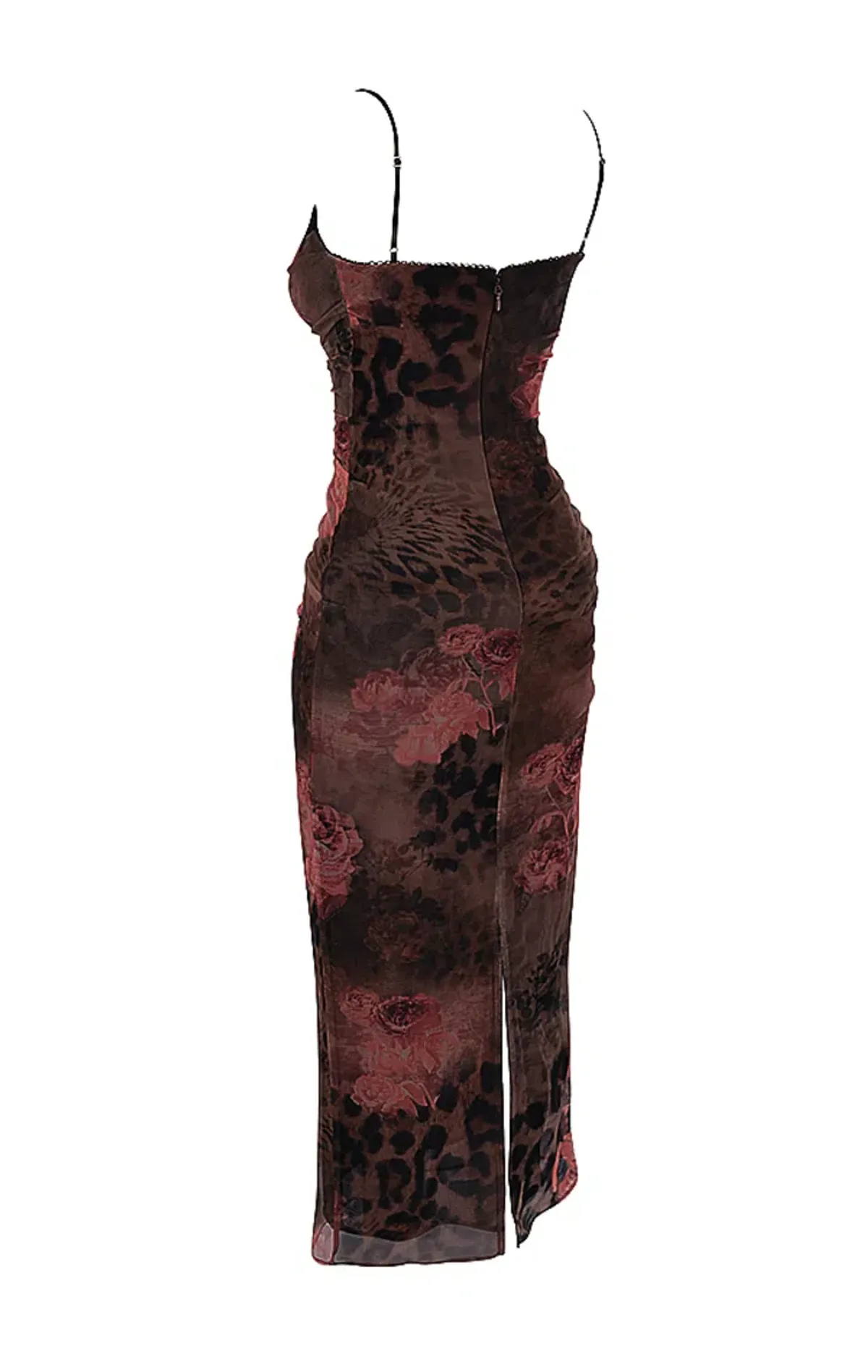 House of CB Nalini Midi Dress Floral & Leopard Print Size XL /Au 14 - Image 6