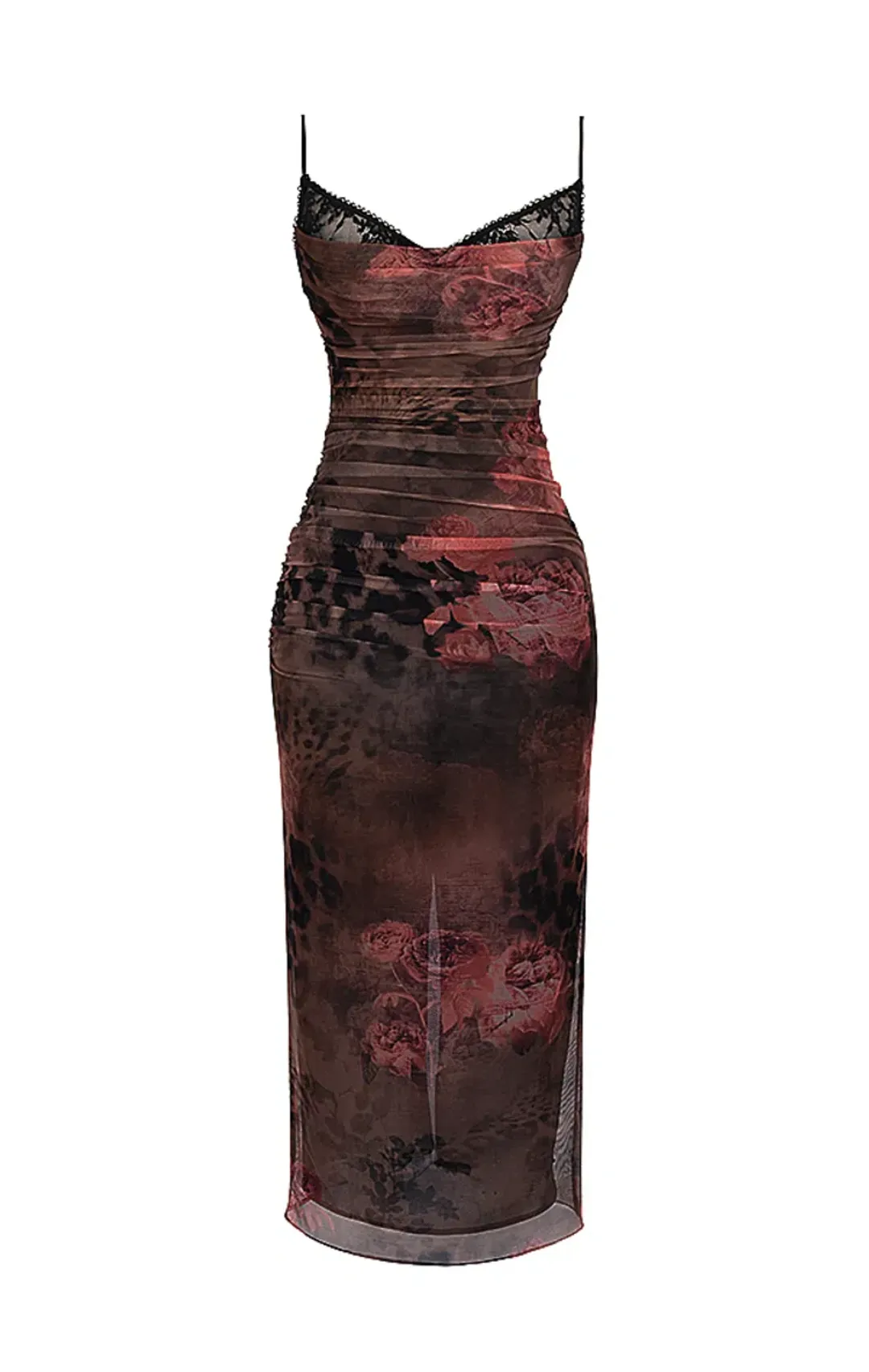 House of CB Nalini Midi Dress Floral & Leopard Print Size XL /Au 14 for rent on The Volte - main image