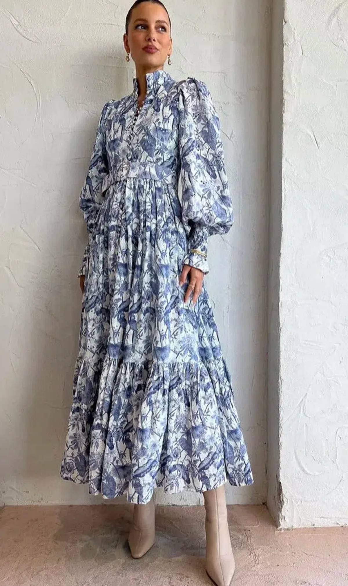 Palm Noosa Royal Flush Dress Jungle Blue Size 10 - Image 3