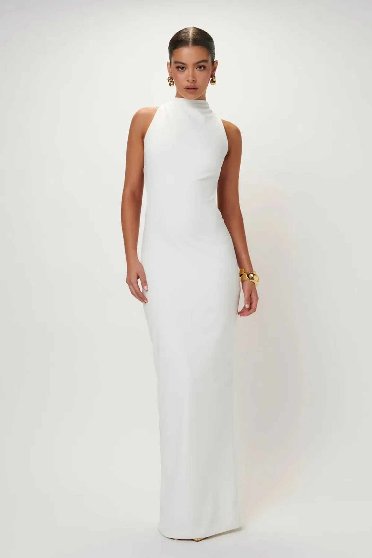 Effie Kats Ambre Gown White Size 8 - Image 1