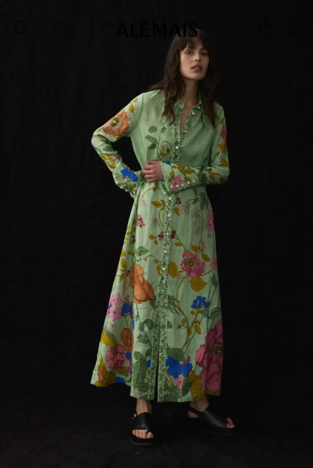 Alemais Olivia Shirtdress Floral Size 10 / M - Image 1