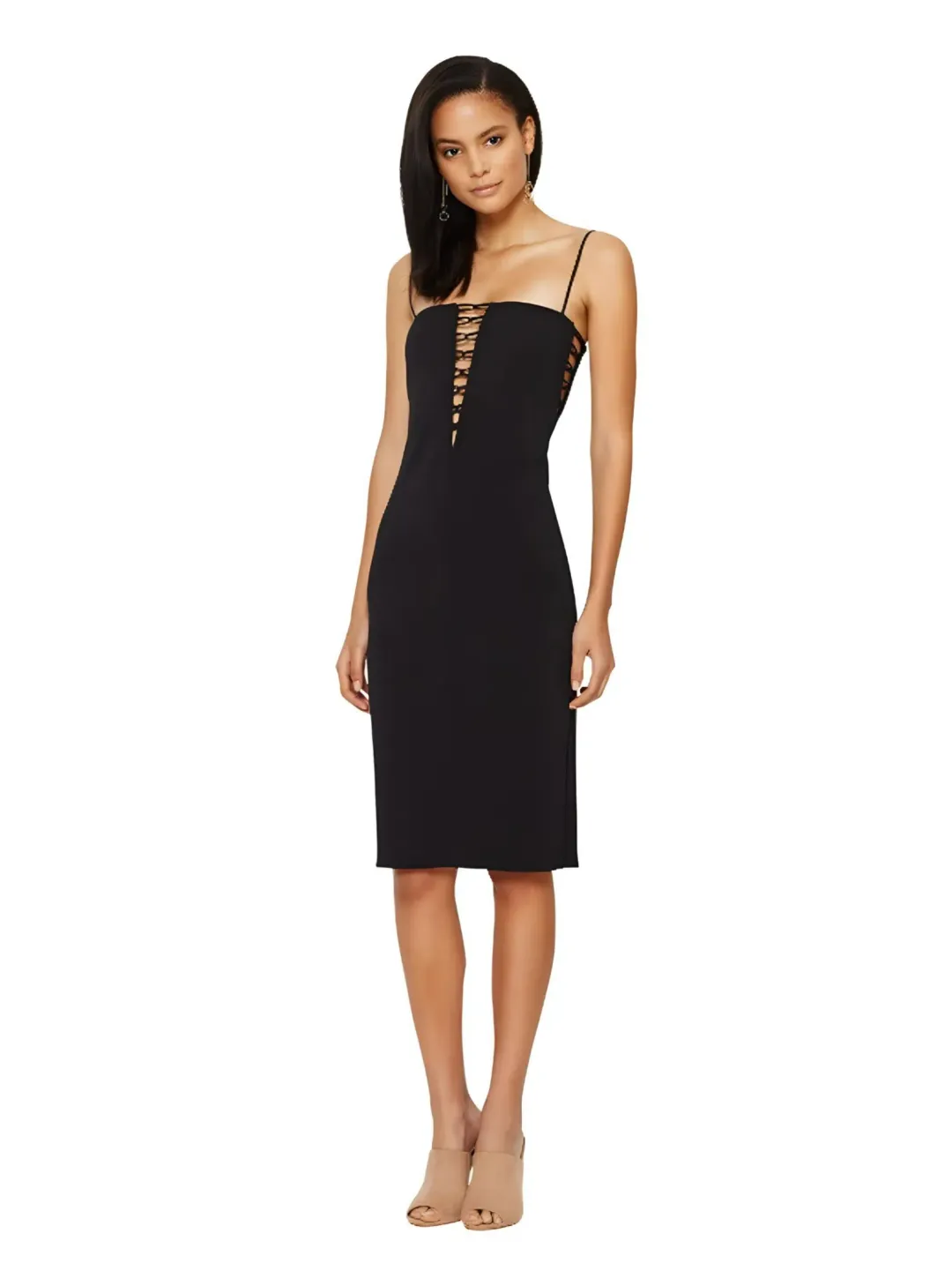 Bec & Bridge Metamorphic Plunge Dress in Black Size AU 8 for rent on The Volte - main image