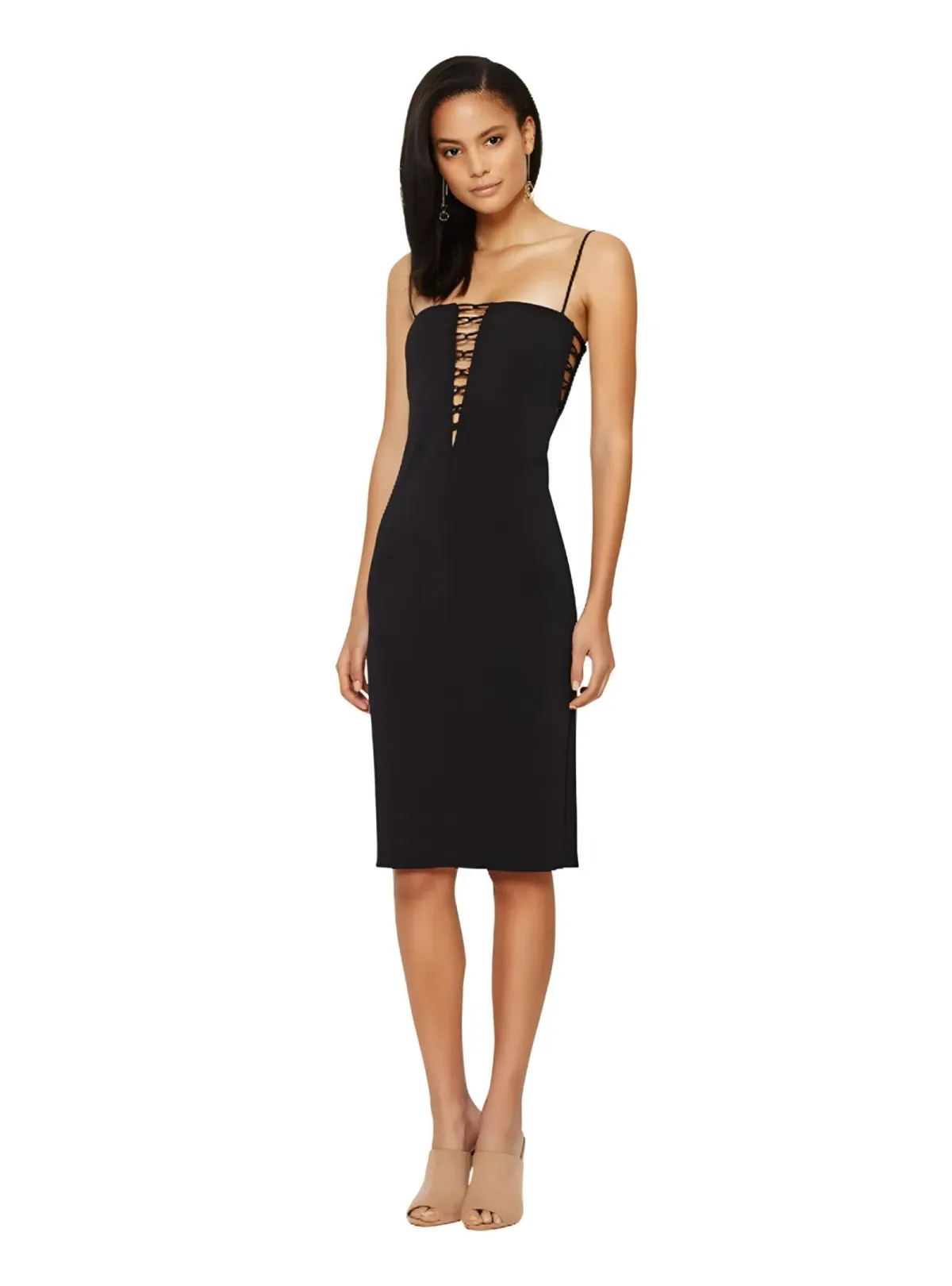 Bec & Bridge Metamorphic Plunge Dress in Black Size AU 8 for rent on The Volte - main image