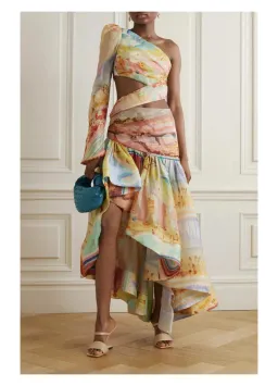 Zimmermann Tama Asymmetric Dress Multi Size 1 / AU 10 for rent on The Volte - image 2