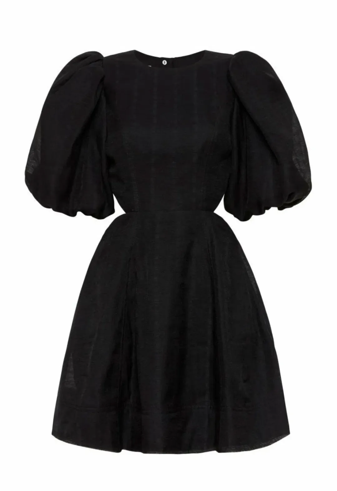 Aje Bouquet Puff Sleeve Mini Dress Black Size 12 / L for rent on The Volte - main image