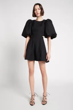 Aje Bouquet Puff Sleeve Mini Dress Black Size 12 / L for rent on The Volte - image 3
