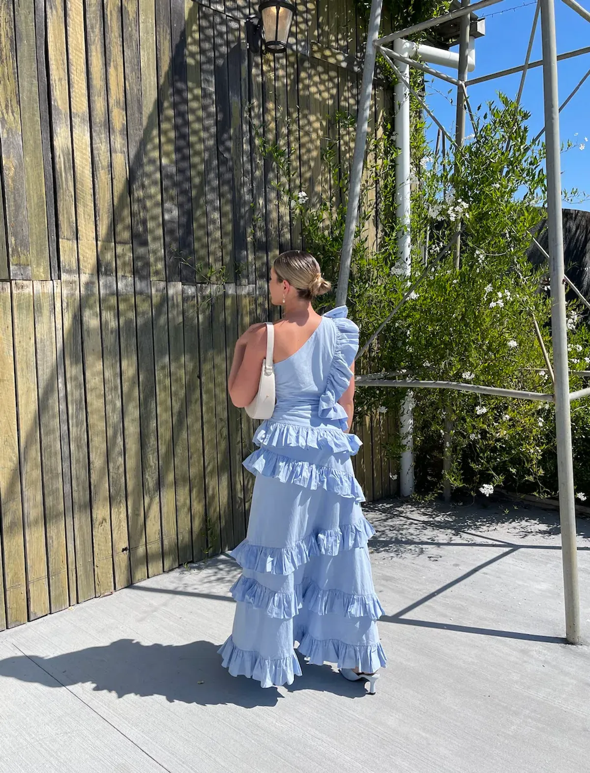 By Nicola Adrift Frill Dress Arctic Blue Size 8 - Image 2