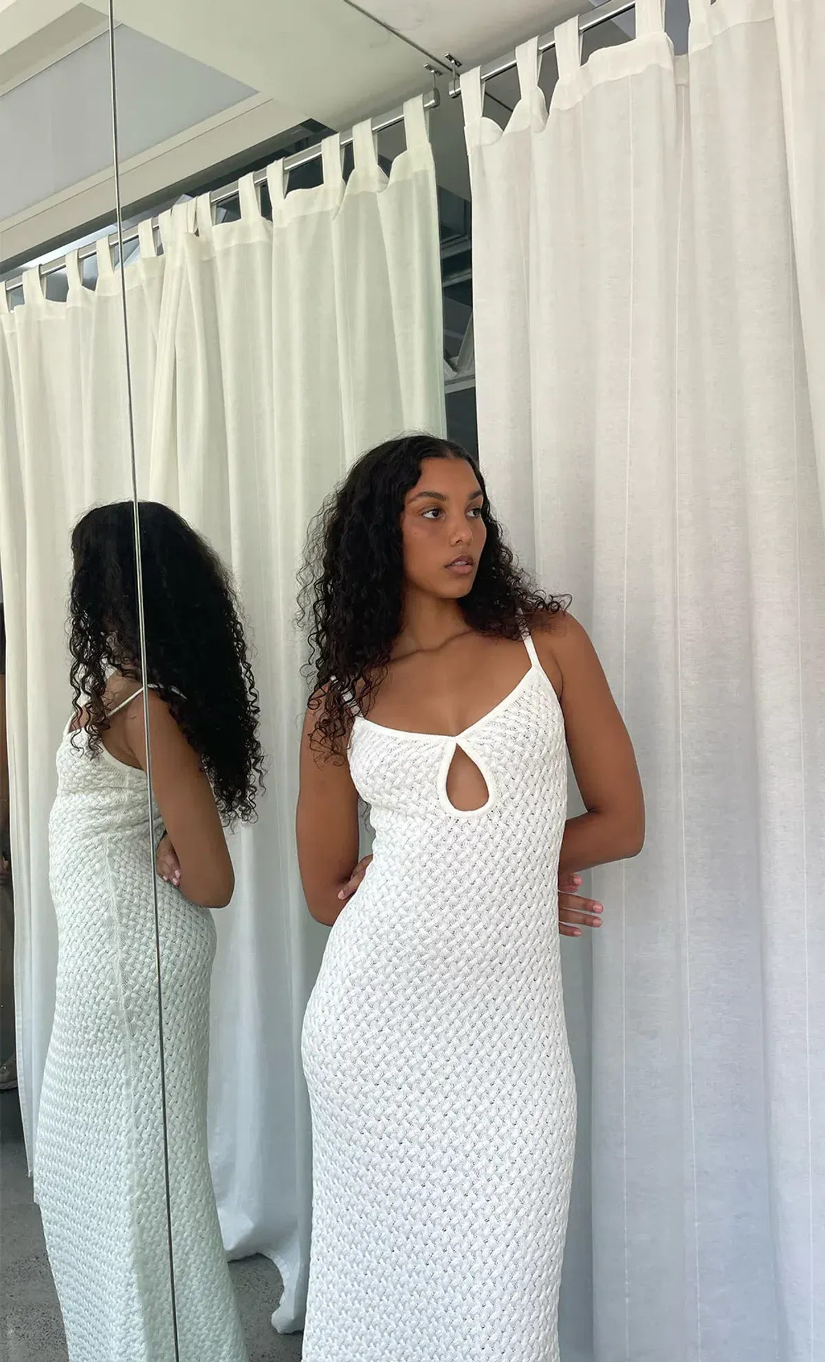 Bec & Bridge Effie Knit Key Dress Ivory Size 8 - Image 4