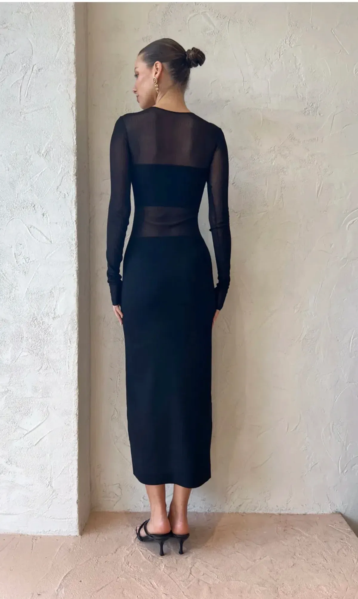 Sir the Label Impermanence Splice Maxi Dress Black Size 6 - Image 4