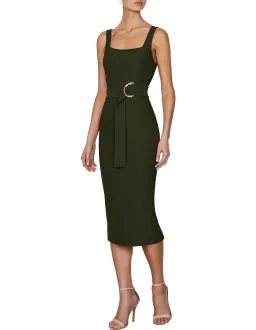 Shona Joy Davis Fitted Midi Dress Green Size 6 for rent on The Volte - image 1