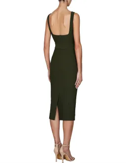 Shona Joy Davis Fitted Midi Dress Green Size 6 for rent on The Volte - image 3