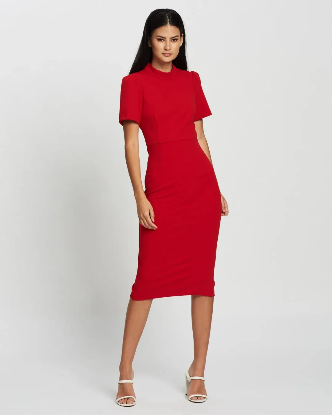 Mossman A Moment In Time Midi Dress Red Size 6 for rent on The Volte - main image