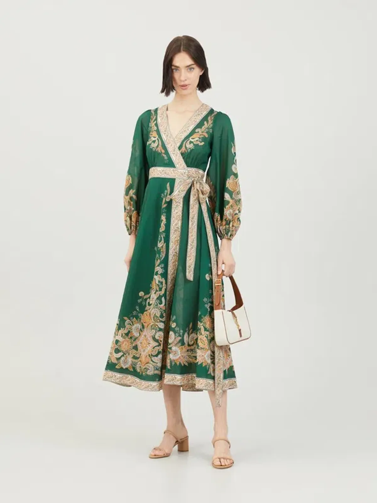 Zimmermann Devi Midi Wrap Green Size AU 4 / AU 16 - Image 1
