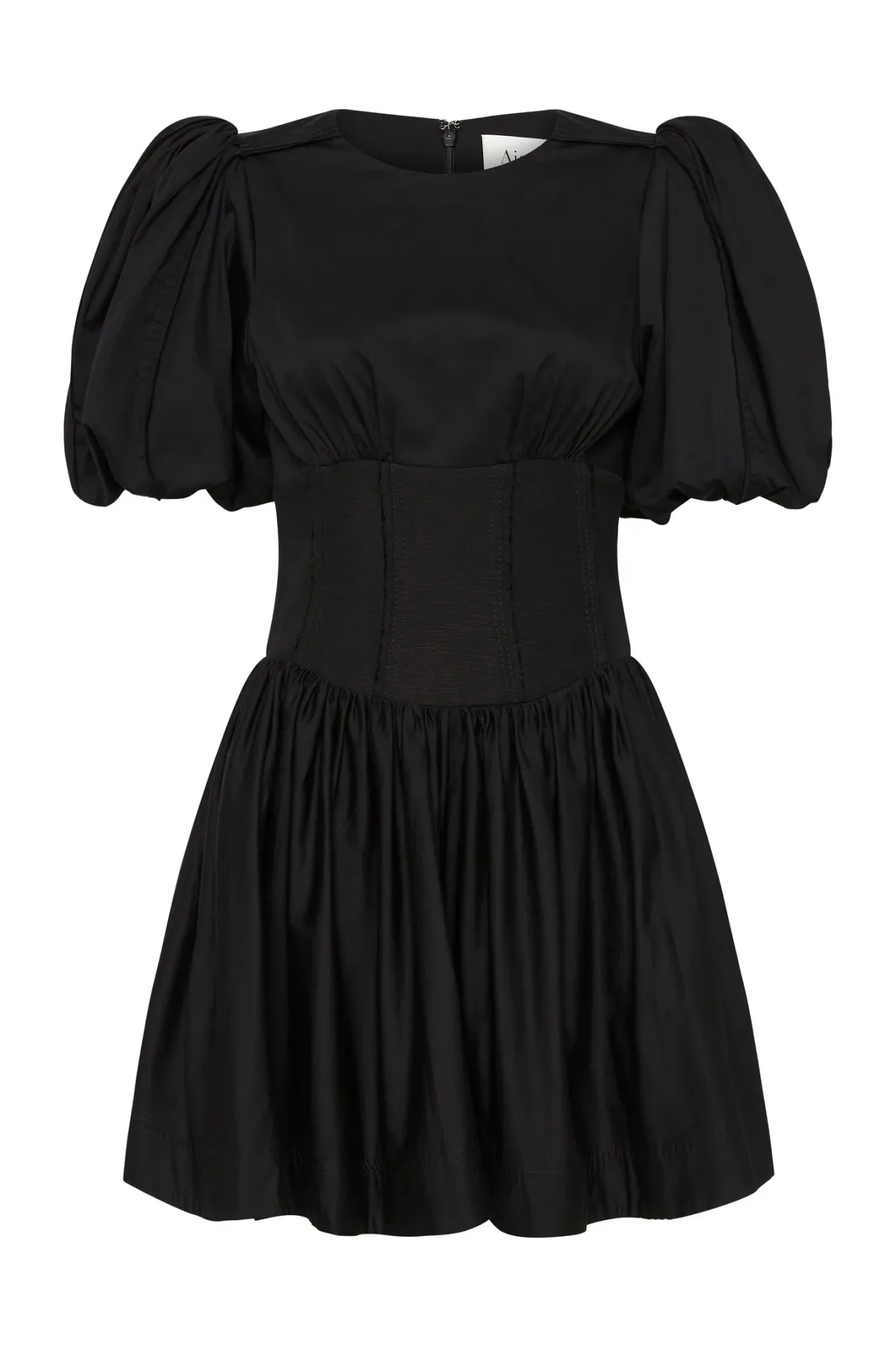 Aje Gianna Puff Sleeve Dress Black Size 12 - Image 4