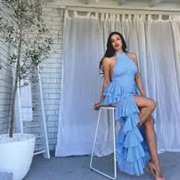 Derma Department Oscar Pale Blue Maxi Dress Size 8 for rent on The Volte - image 1