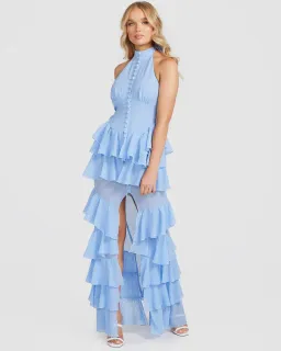 Derma Department Oscar Pale Blue Maxi Dress Size 8 for rent on The Volte - image 3