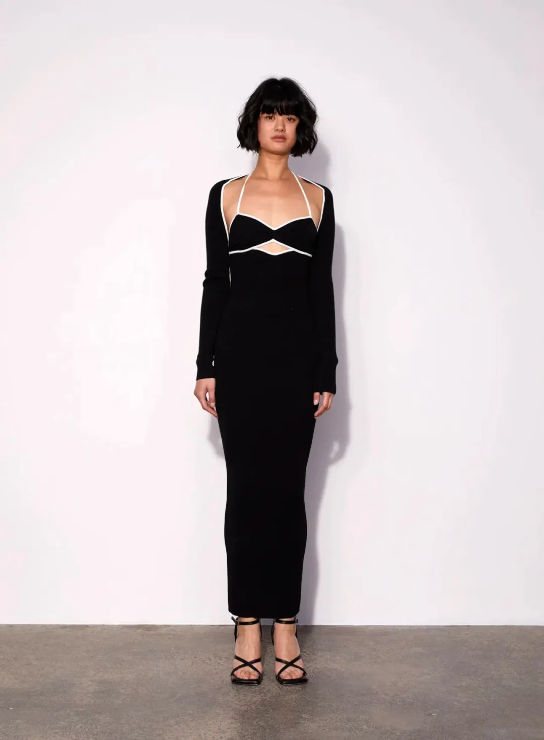 Wynn Hamlyn Palm Maxi Dress Black Size S/AU 8 for rent on The Volte - main image