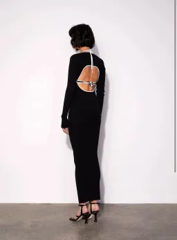 Wynn Hamlyn Palm Maxi Dress Black Size S/AU 8 for rent on The Volte - image 3