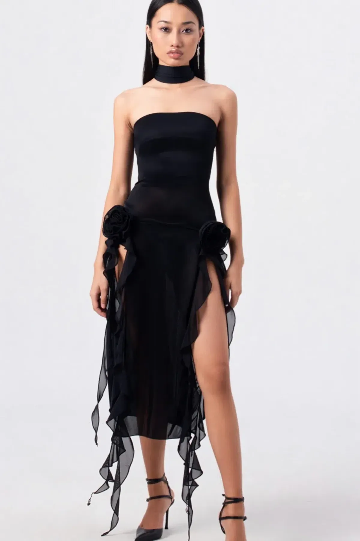 Fanci Club The Thieves Evening Dress Black Size S/Au 8 - Image 3