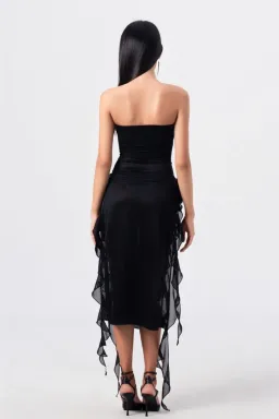 Fanci Club The Thieves Evening Dress Black Size S/Au 8 for rent on The Volte - image 4