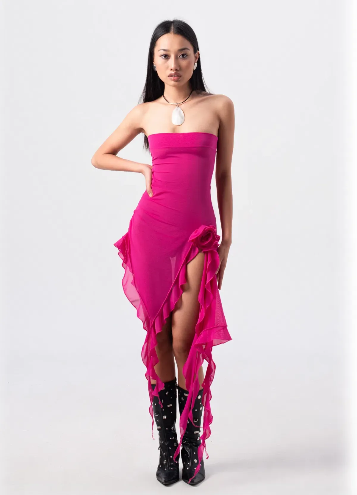 Fanci Club The Crime Dress Hot Pink Size XS/Au 6 - Image 2