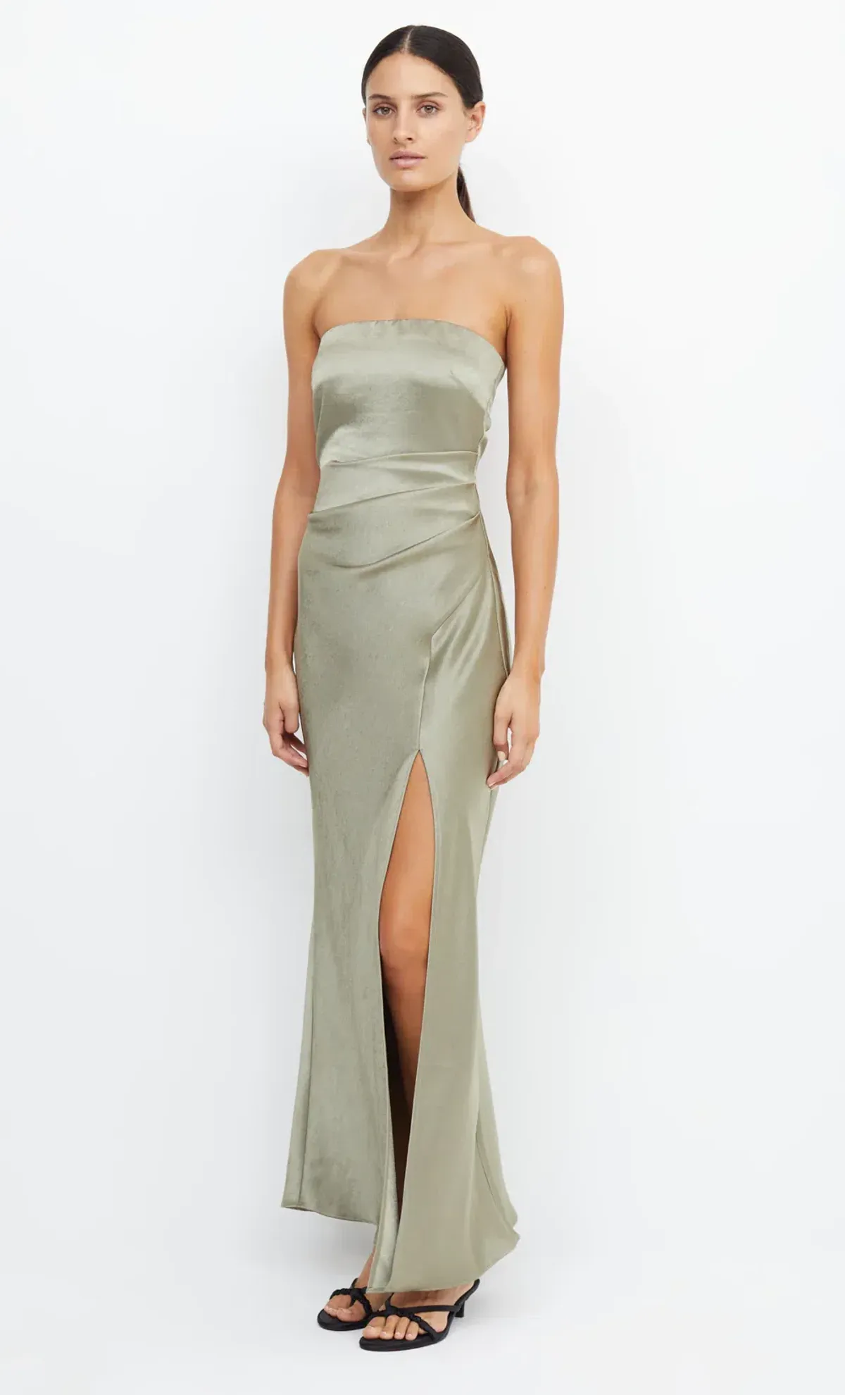 Bec & Bridge The Dreamer Strapless Maxi Dress Sage Green Size 12 / L - Image 2