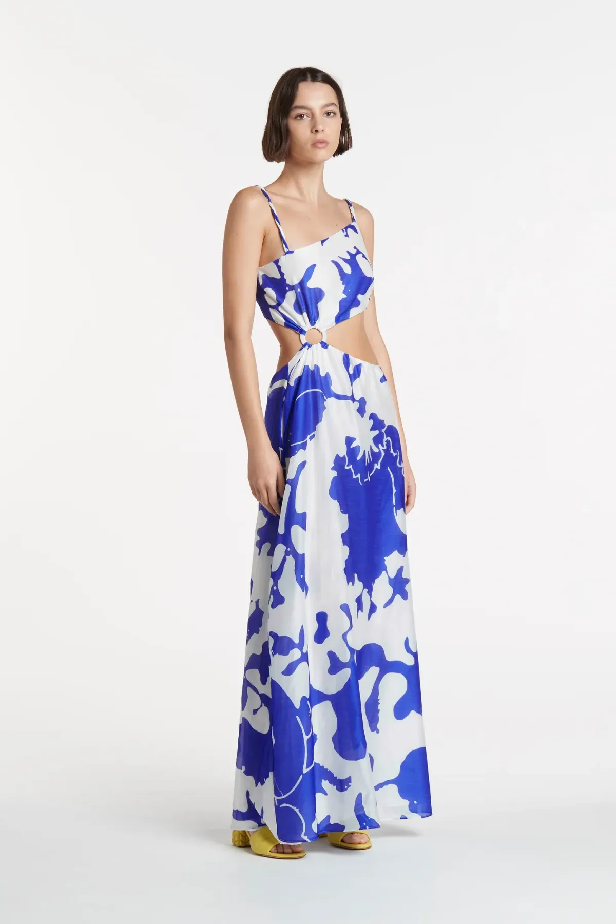 Sir the Label Vivi Asymmetrical Cut Out Dress Print Size 1 / Au 8 for rent on The Volte - main image