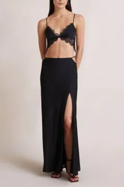 Bec & Bridge Camille Top & Skirt Set Black Size 14 for rent on The Volte - image 2