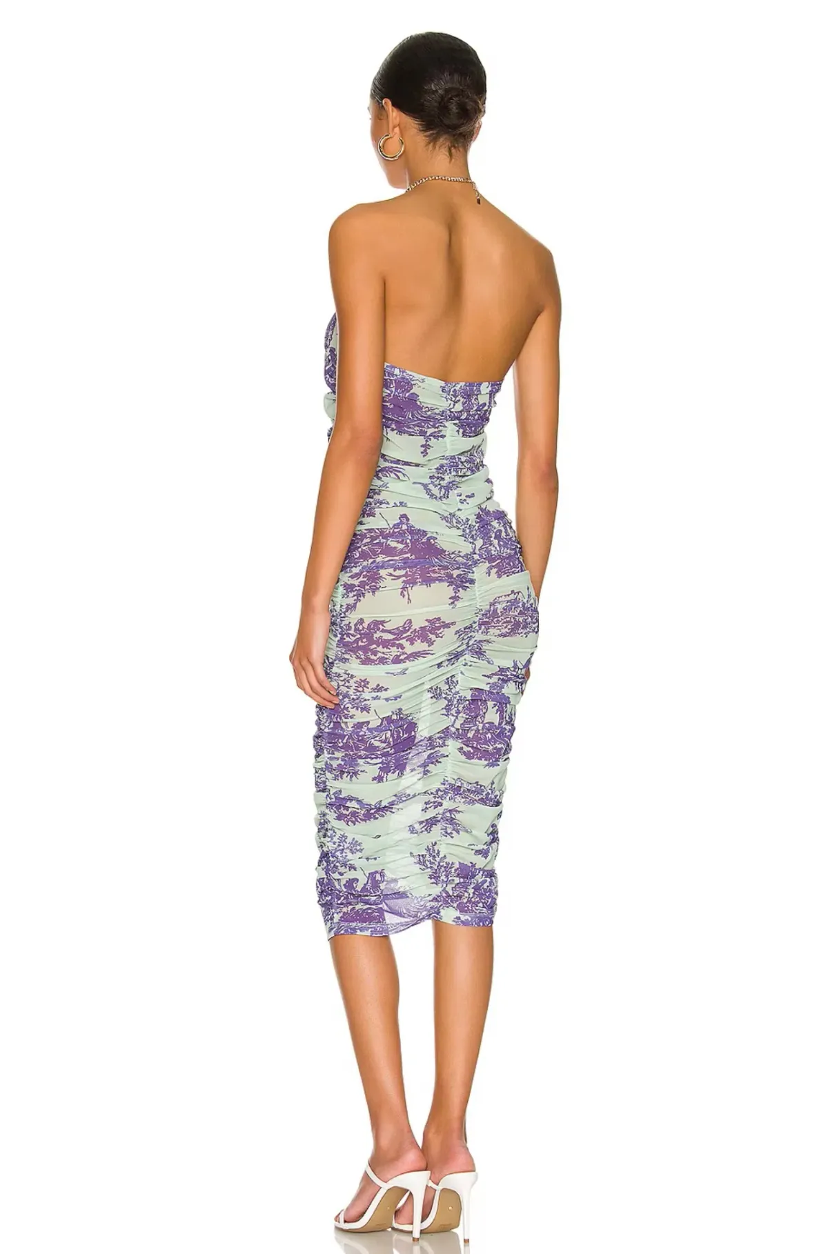 Miaou Renzo Midi Dress Mint Toile Size 6 - Image 3