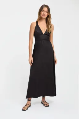 Kookai Tahiti Vee Dress Black Size 6 for rent on The Volte - image 1