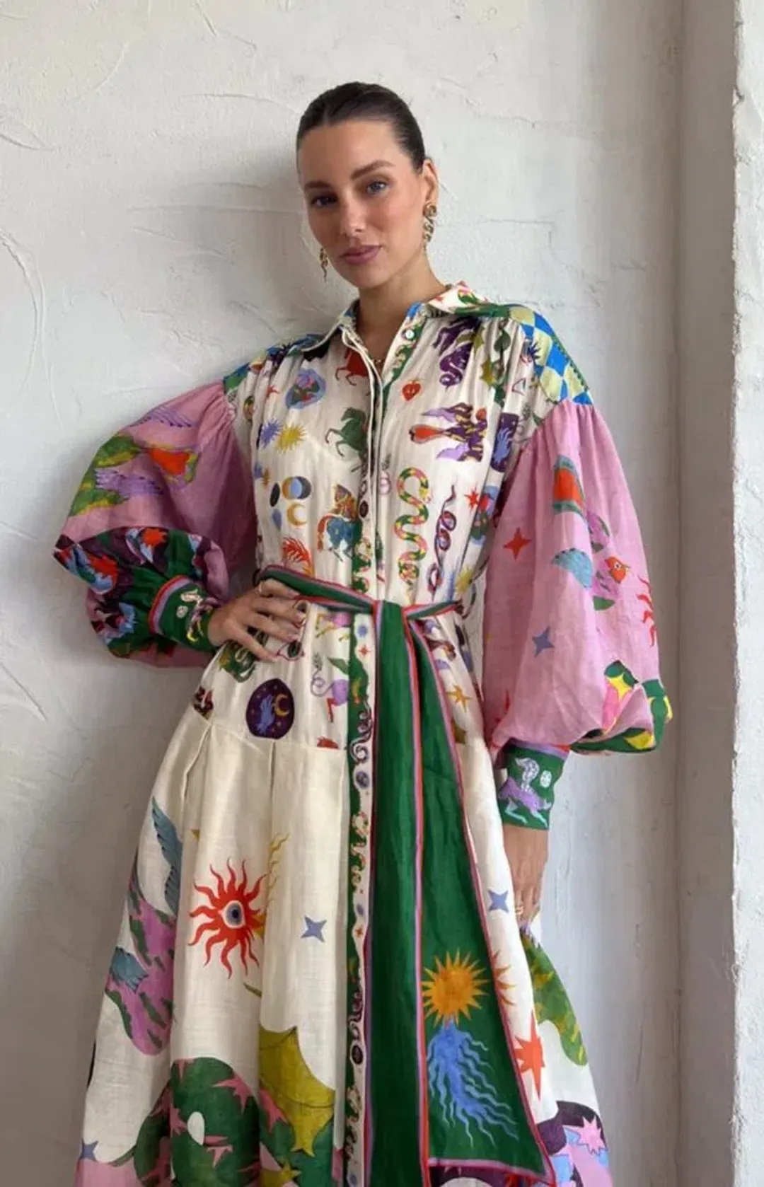 Alemais Seeker Shirt Dress Multi Size Size AU 8 for rent on The Volte - main image