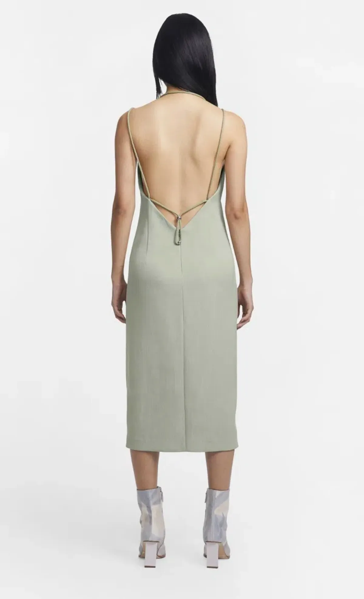 Dion Lee Macrame Slip Dress Green Size 4 - Image 2