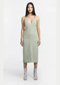 Dion Lee Macrame Slip Dress Green Size 4 for rent on The Volte - image 1
