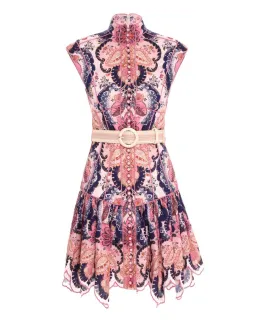 Zimmermann Laurel Flared Mini Dress Floral Size 1 / AU 10 for rent on The Volte - image 3