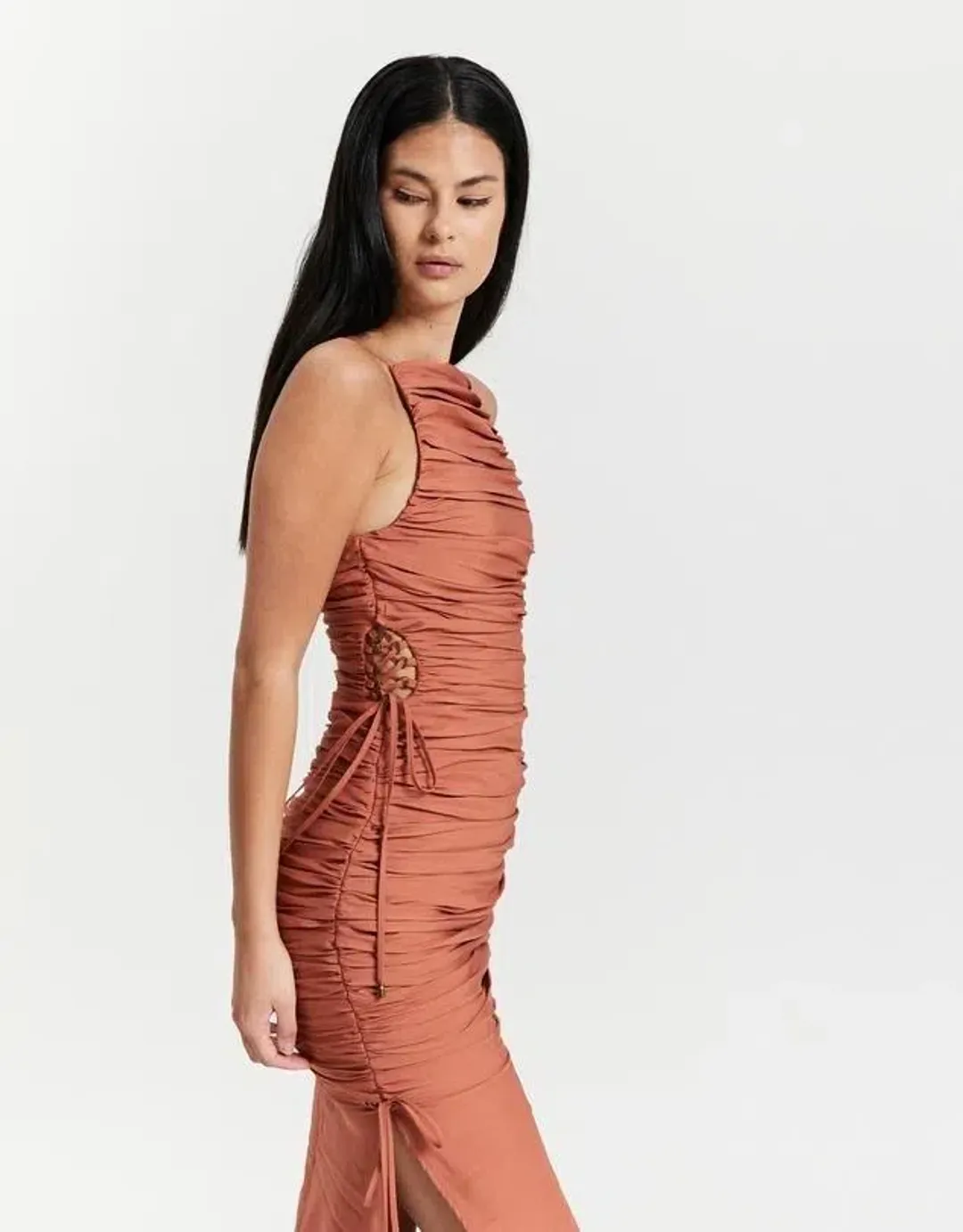 Rachel Gilbert Bailey Dress Blush Size 8 for rent on The Volte - main image