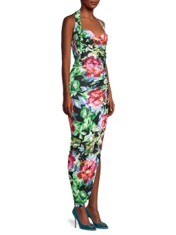 Norma Kamali Cayla Dress in Floral Print Size 8 for rent on The Volte - image 2