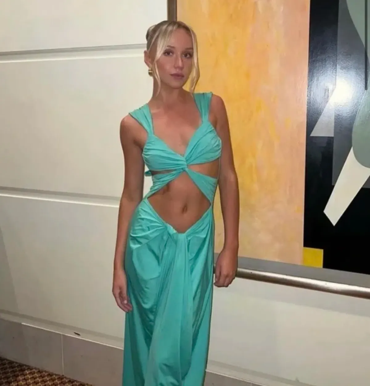 Asta Resort Mariana Maxi Dress Green Size S/ Au 8 - Image 3