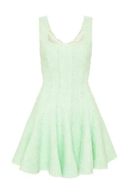 Aje Anais Boucle Mini Dress Peppermint Green Size 6 for rent on The Volte - image 4