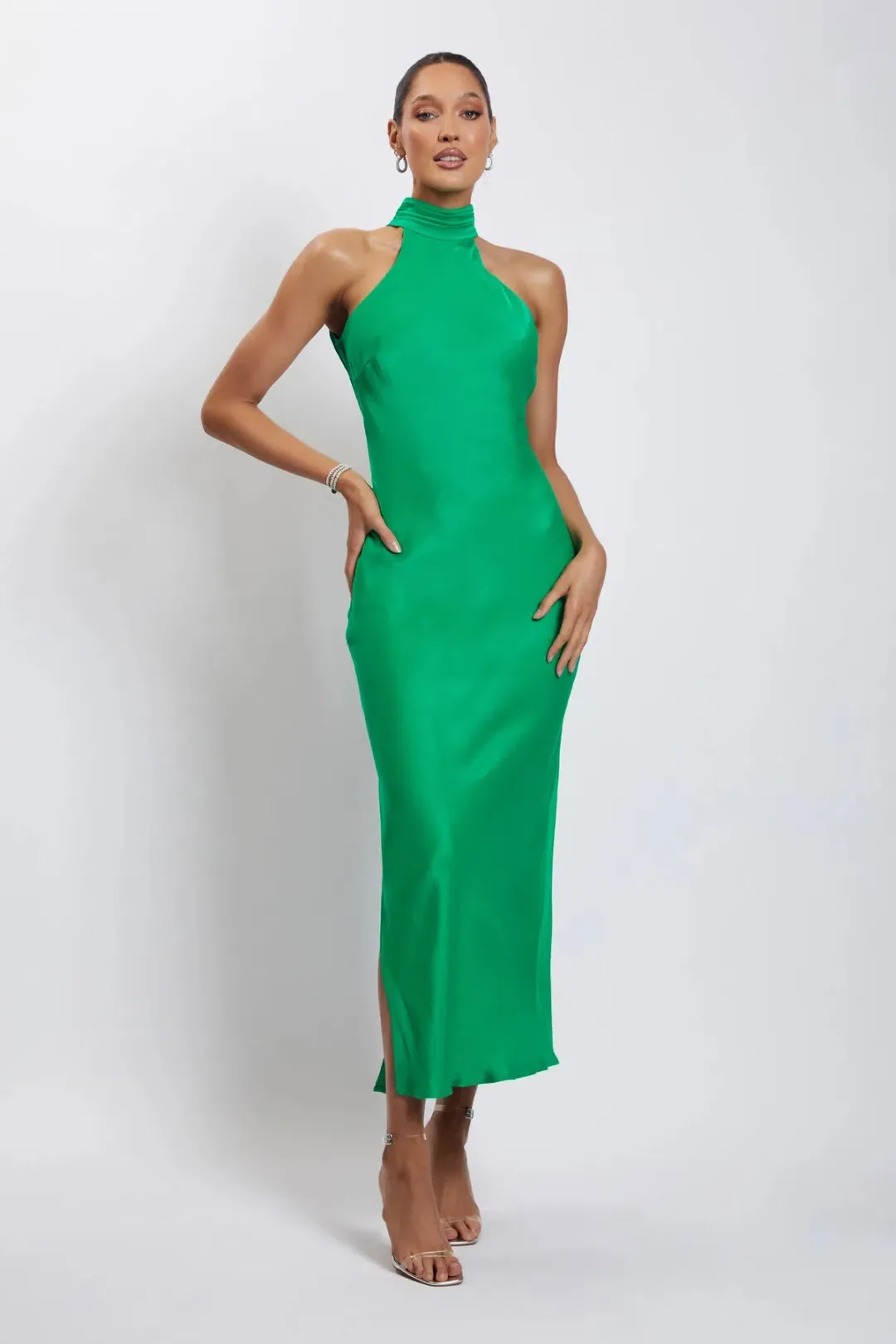 Meshki Claire Dress Green Size XXS/Au 4 for rent on The Volte - main image