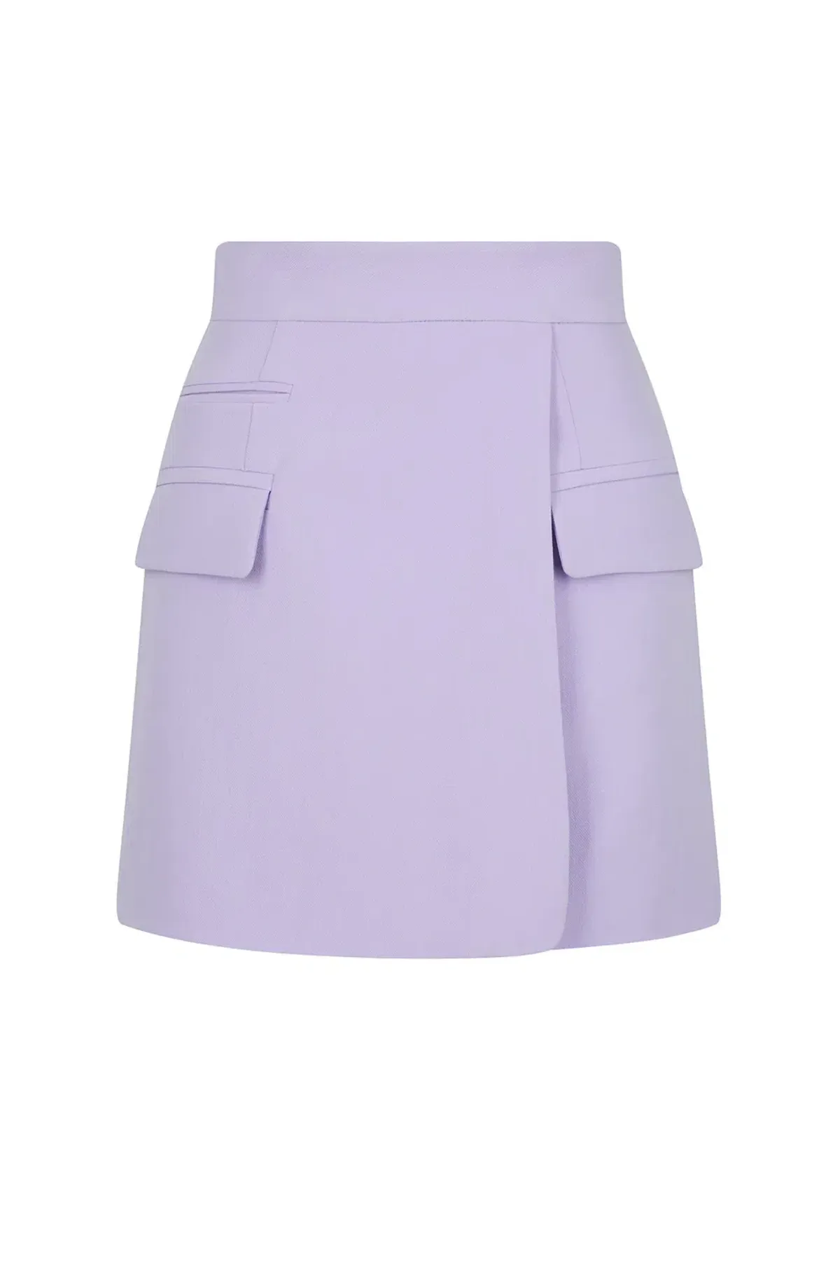 Shona Joy Irena Wrap Mini Skirt in Lavender Size 8 - Image 5