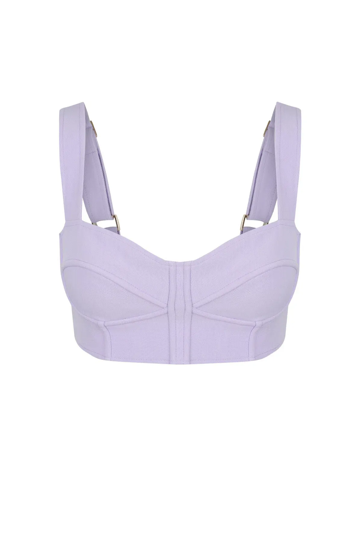 Shona Joy Irena Corded Bustier in Lavender Size 8 - Image 3