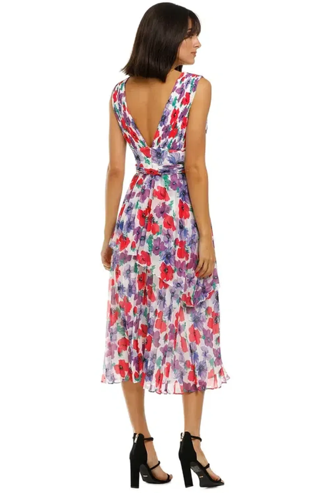 Talulah Sugar and Spice Midi Dress Sugar Bloom Multi Print Size 8 for rent on The Volte - main image