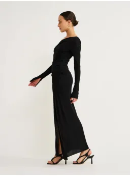 Bec & Bridge Monette Asym L/S Maxi Dress Black Size AU 8 for rent on The Volte - image 2