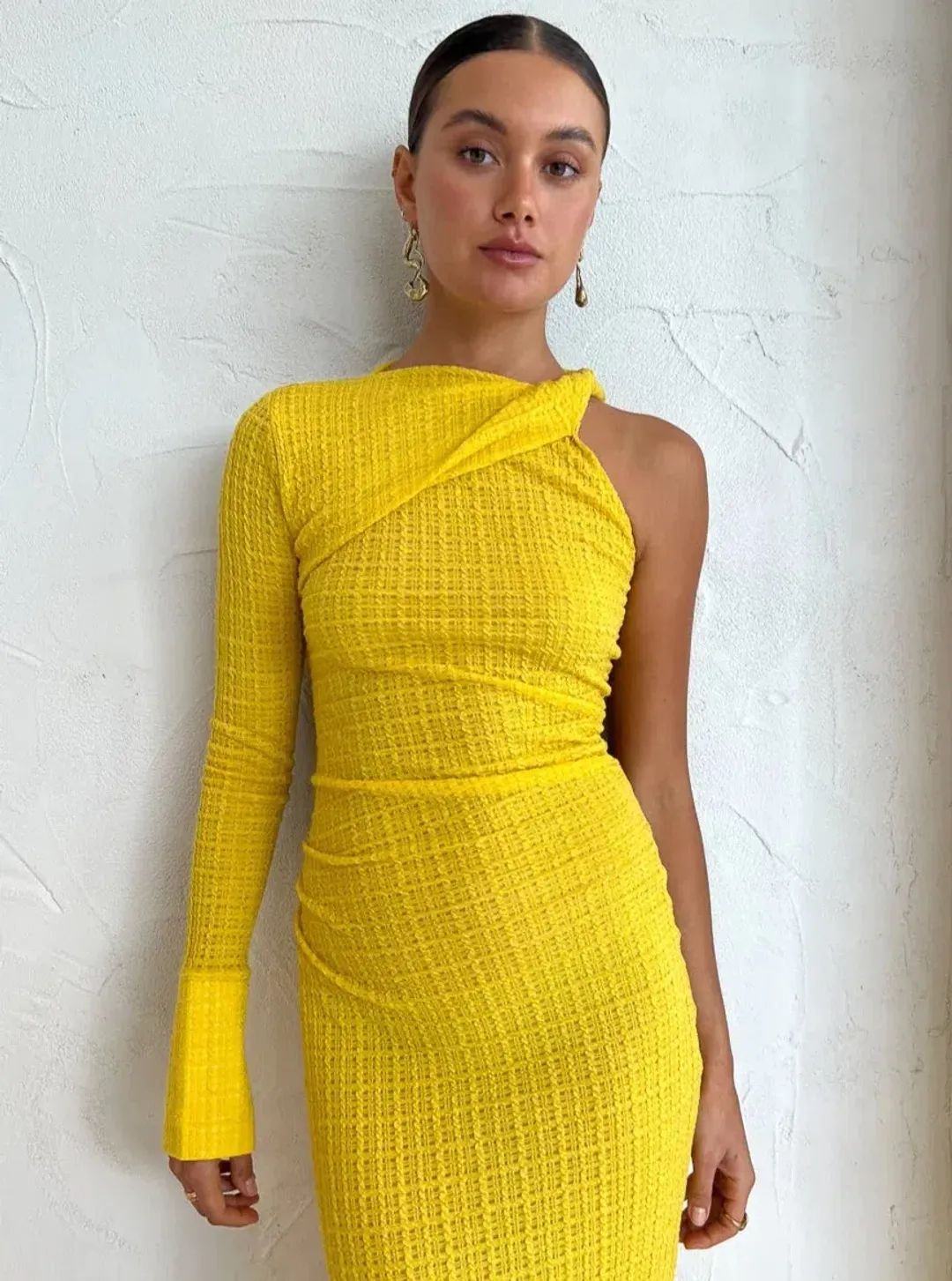 Camilla And Marc Cypress Midi Dress Yellow Size 10 for rent on The Volte - main image