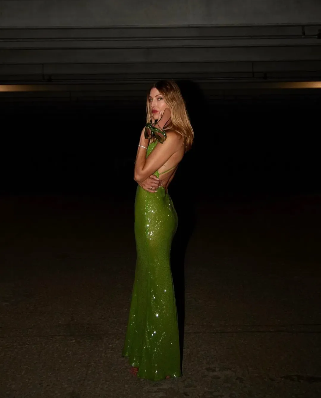 Rat and Boa Gaia Dress Green Sequin Size XXS/AU 6 for rent on The Volte - main image