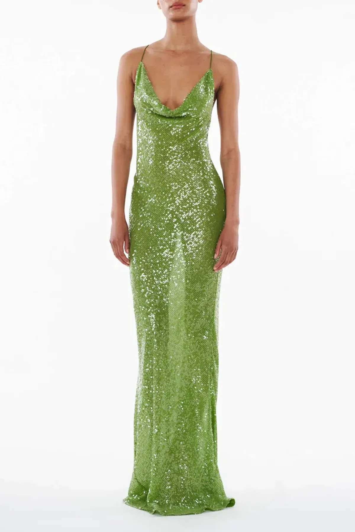 Rat and Boa Gaia Dress Green Sequin Size XXS/AU 6 - Image 1