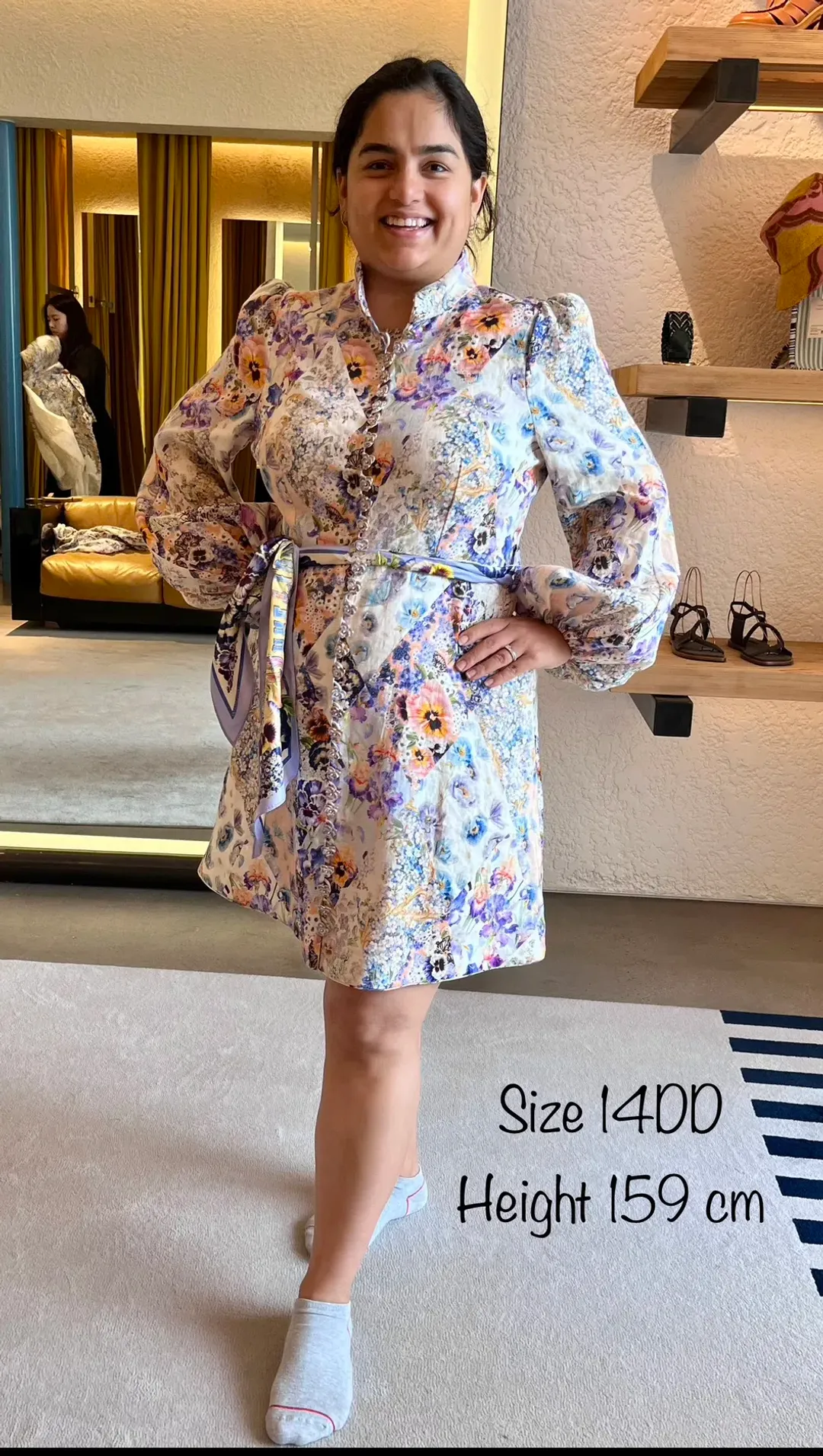 Zimmermann Tama Belted Mini Dress Floral Size 3/Au 14 for rent on The Volte - main image